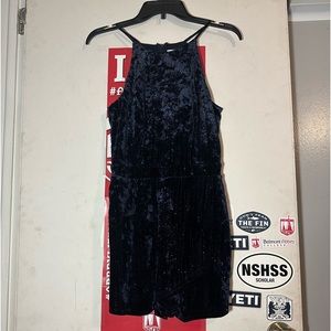 navy blue sparkle romper